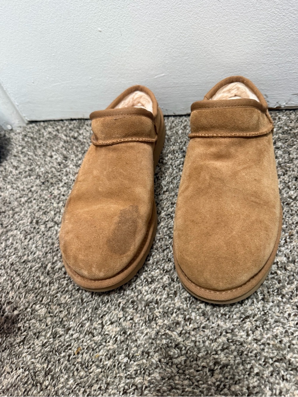 UGG Men's Suede Slip-On Loafers in Tan